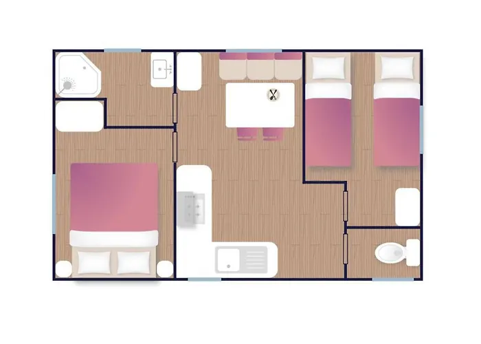 Mobil-home 3 Pieces Avec Terrasse A - Api-1-52-1016